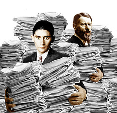 Bureaucracy illustration by Harald Groven paperwork photo